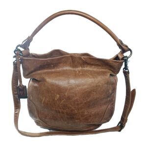 Frye Melissa Hobo Shoulder Bag Brown Leather Handbag Retail $388